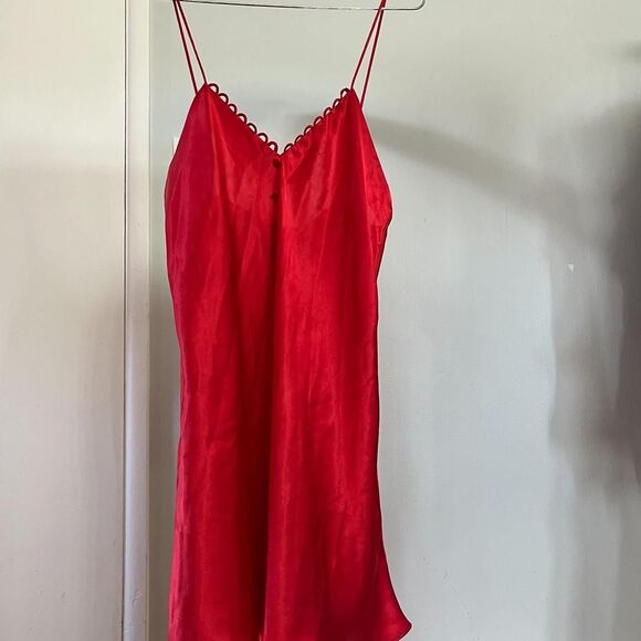 Vintage 90s Shiny Satin Slip Vintage BETH MICHAELS SHINY SATIN Slip Chemise - Picture 4 of 5